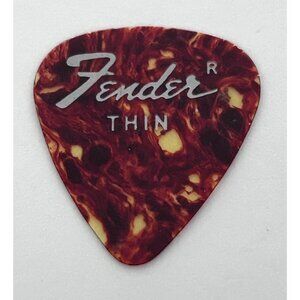 Vintage Fender Thin Guitar Pick Tortoise Shell Colors Red yellow